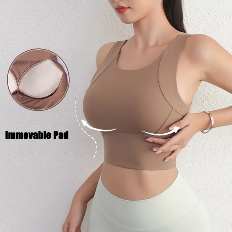 Cloud Hide High Support Sports Bra for Women Gym Yoga Crop Top Home Fitness Workout Underwear Girl Large Size Running Bike Shirt