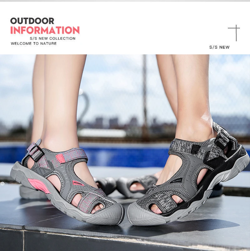 2025 Men's Women's Shoes Summer Outdoor Student Sandals Anti Slip Soft Bottom River Tracing Sports Flat Bottom Beach Shoes