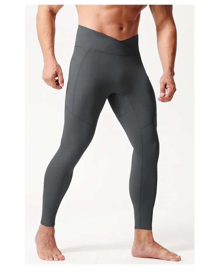 Summer Spring Autumn Men Running Tights GYM Pocket Pants Male Basketball Football Soccer Fitness Exercise Sport Long Leggings 24
