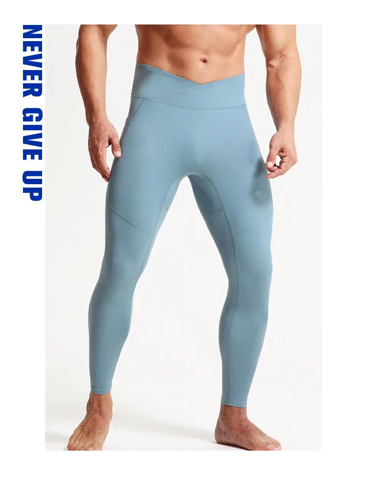 Summer Spring Autumn Men Running Tights GYM Pocket Pants Male Basketball Football Soccer Fitness Exercise Sport Long Leggings 24