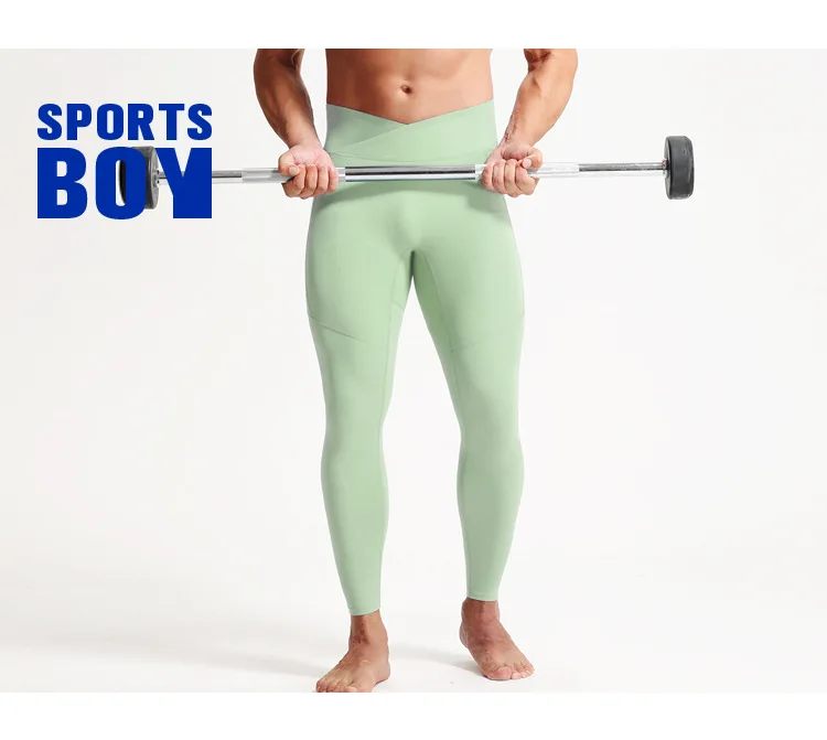Summer Spring Autumn Men Running Tights GYM Pocket Pants Male Basketball Football Soccer Fitness Exercise Sport Long Leggings 24
