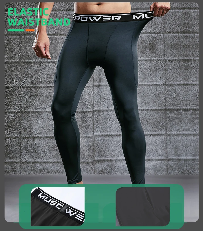 Mens Compression Sweatpants Male Tights Sport Pants for Gym Fitness Running Joggings Workout Trousers Dry Fit Leggings Lycra