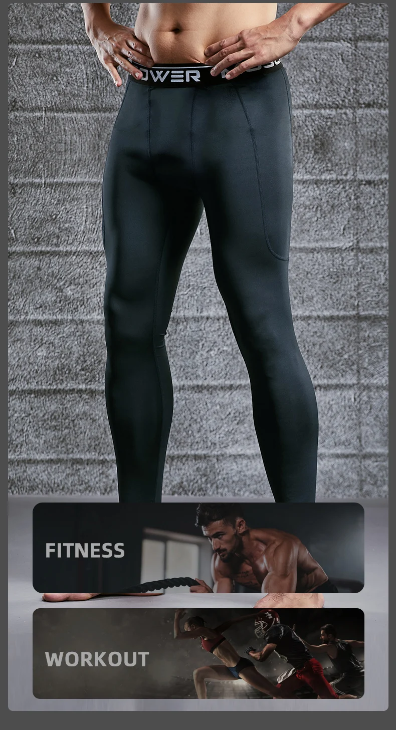 Mens Compression Sweatpants Male Tights Sport Pants for Gym Fitness Running Joggings Workout Trousers Dry Fit Leggings Lycra
