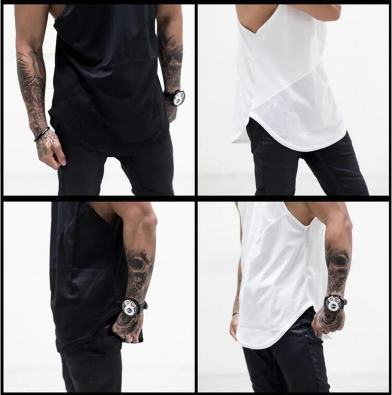Jogging Sports T-shirts Mens Casual Street Hip Hop Hooded Tank Top Cotton Sleeveless Sweatshirt Fitness Workout Sportswear Tops