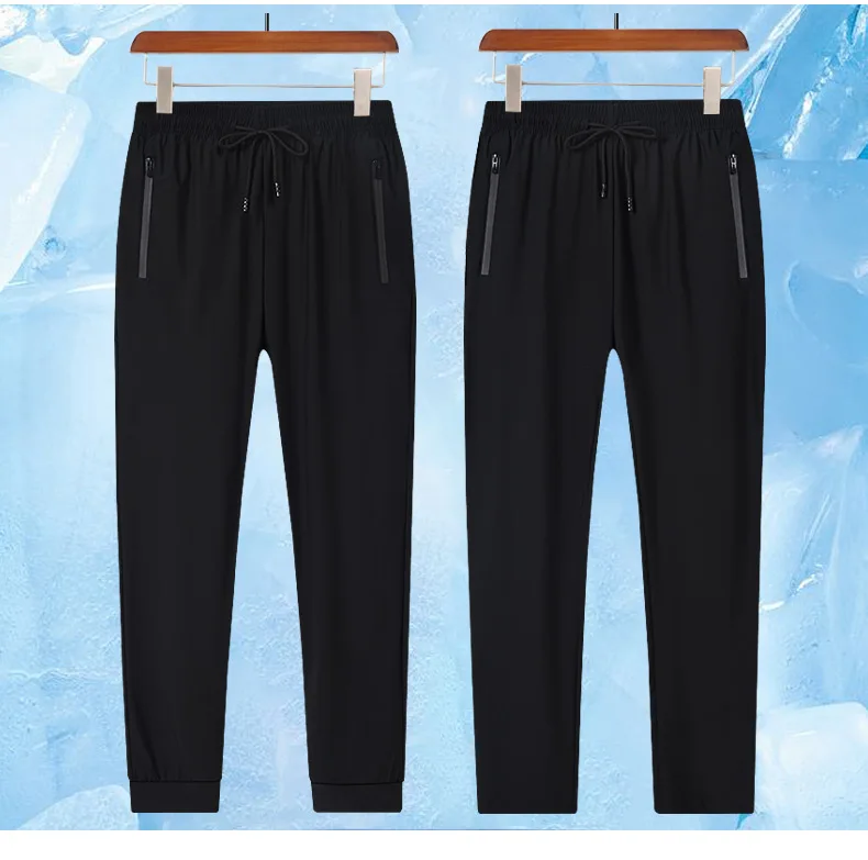 New Ice Silk Breathable Men's Sports Pants Quick Drying Sweat-absorbing Comfortable Cool High Quality Outdoor Pants for trousers