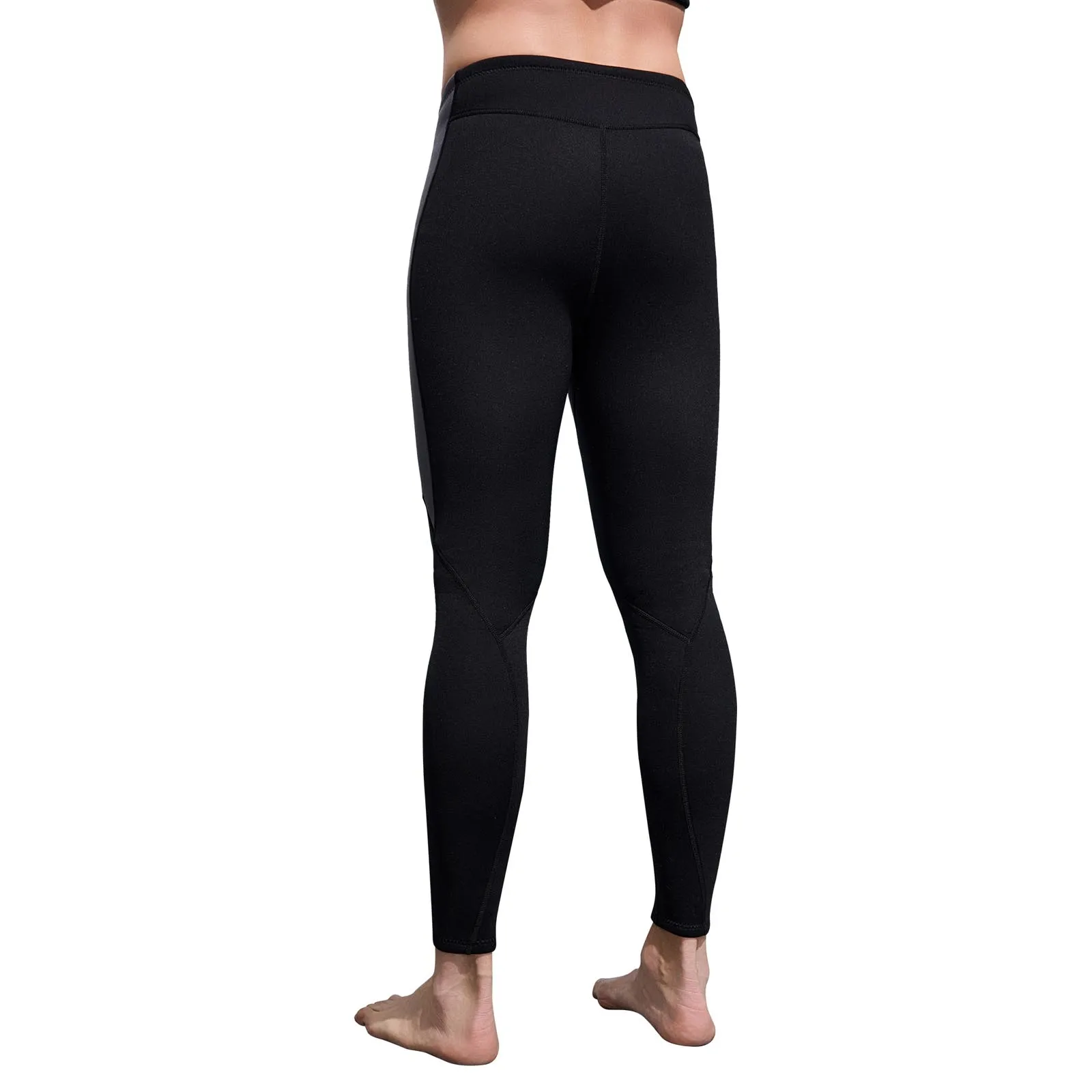 Mens Swim Pants 3mm Neoprene Wetsuit Pants Drawstring Color Block Rash Guard Leggings Beach Swimming Snorkeling Surfing Diving