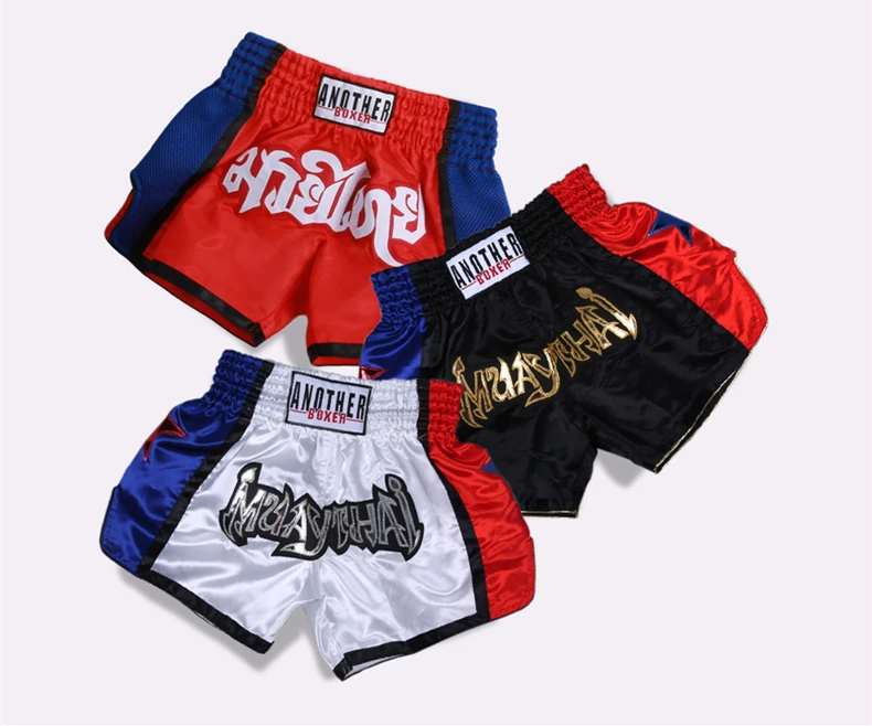 MMA Shorts for Kids & Adults, Muay Thai Shorts Boxing, Embroidered, Martial Arts Clothing for Muay Thai and Taekwondo Training