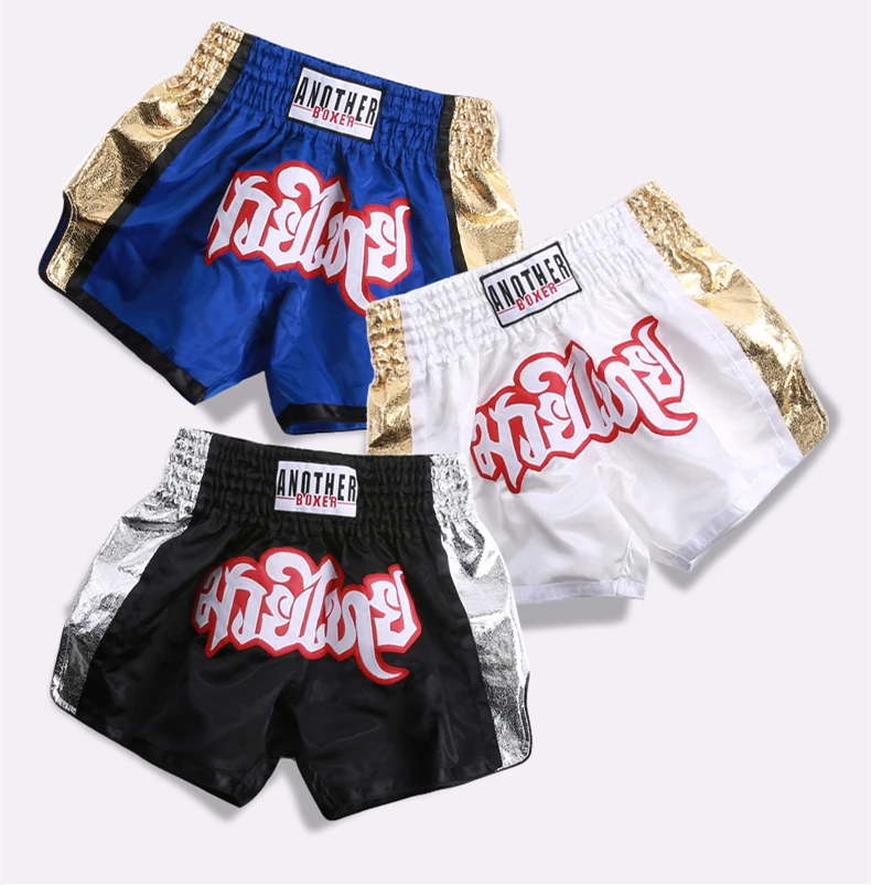 MMA Shorts for Kids & Adults, Muay Thai Shorts Boxing, Embroidered, Martial Arts Clothing for Muay Thai and Taekwondo Training