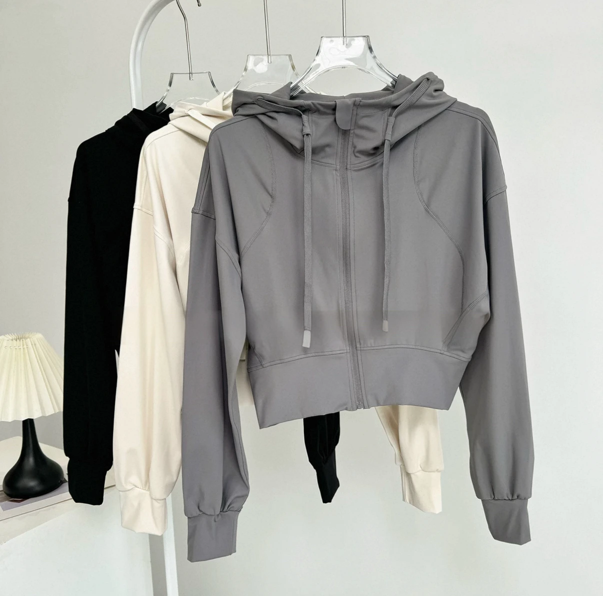 Women's Hooded Running Jacket Cycling Coat Yoga Jogging Shirt Tights Outdoor Sports Gym Clothing Running Wear Sportswear