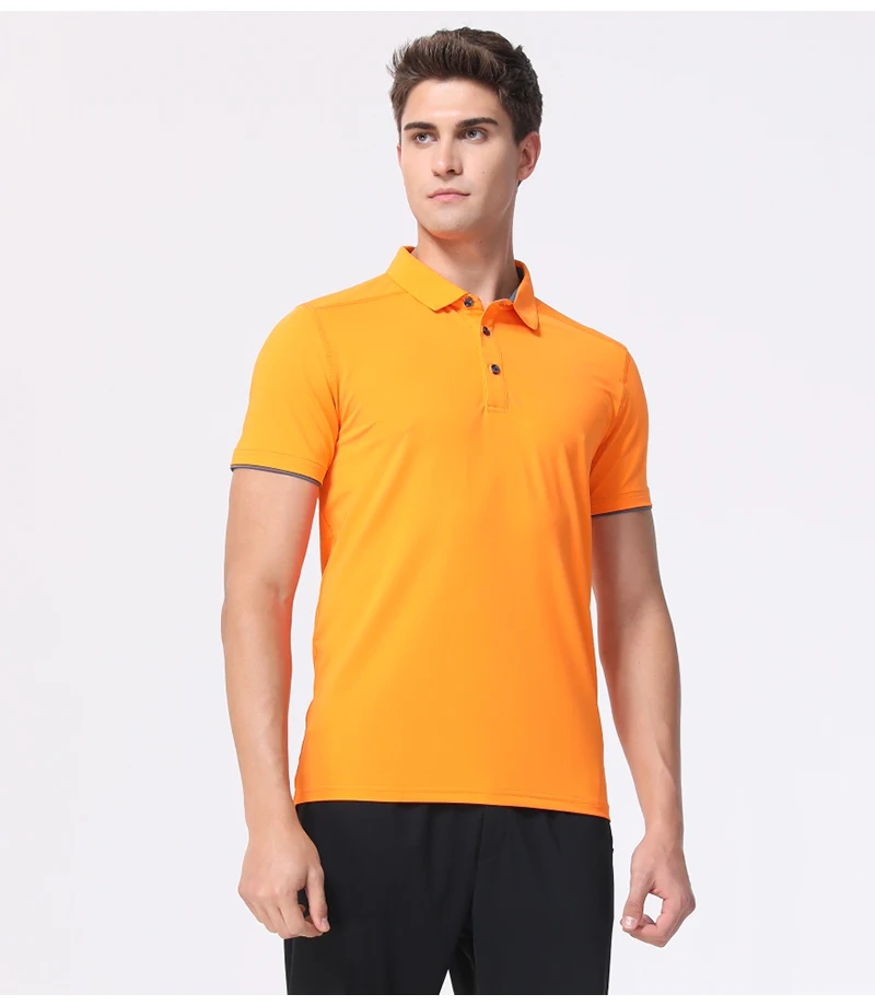 Quick Dry Men's Sports Polo Shirt Golf Wear Summer Gym Fitness Training Clothing Comfortable Breathable Shirts