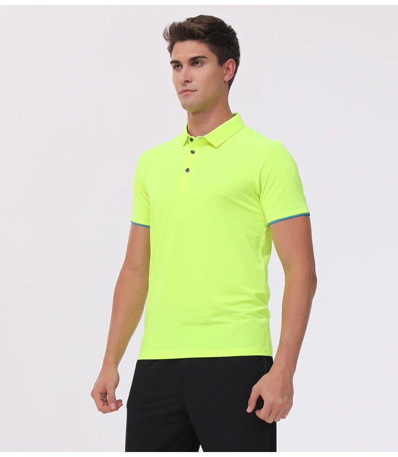 Quick Dry Men's Sports Polo Shirt Golf Wear Summer Gym Fitness Training Clothing Comfortable Breathable Shirts