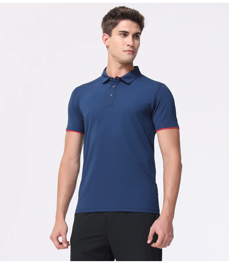Quick Dry Men's Sports Polo Shirt Golf Wear Summer Gym Fitness Training Clothing Comfortable Breathable Shirts