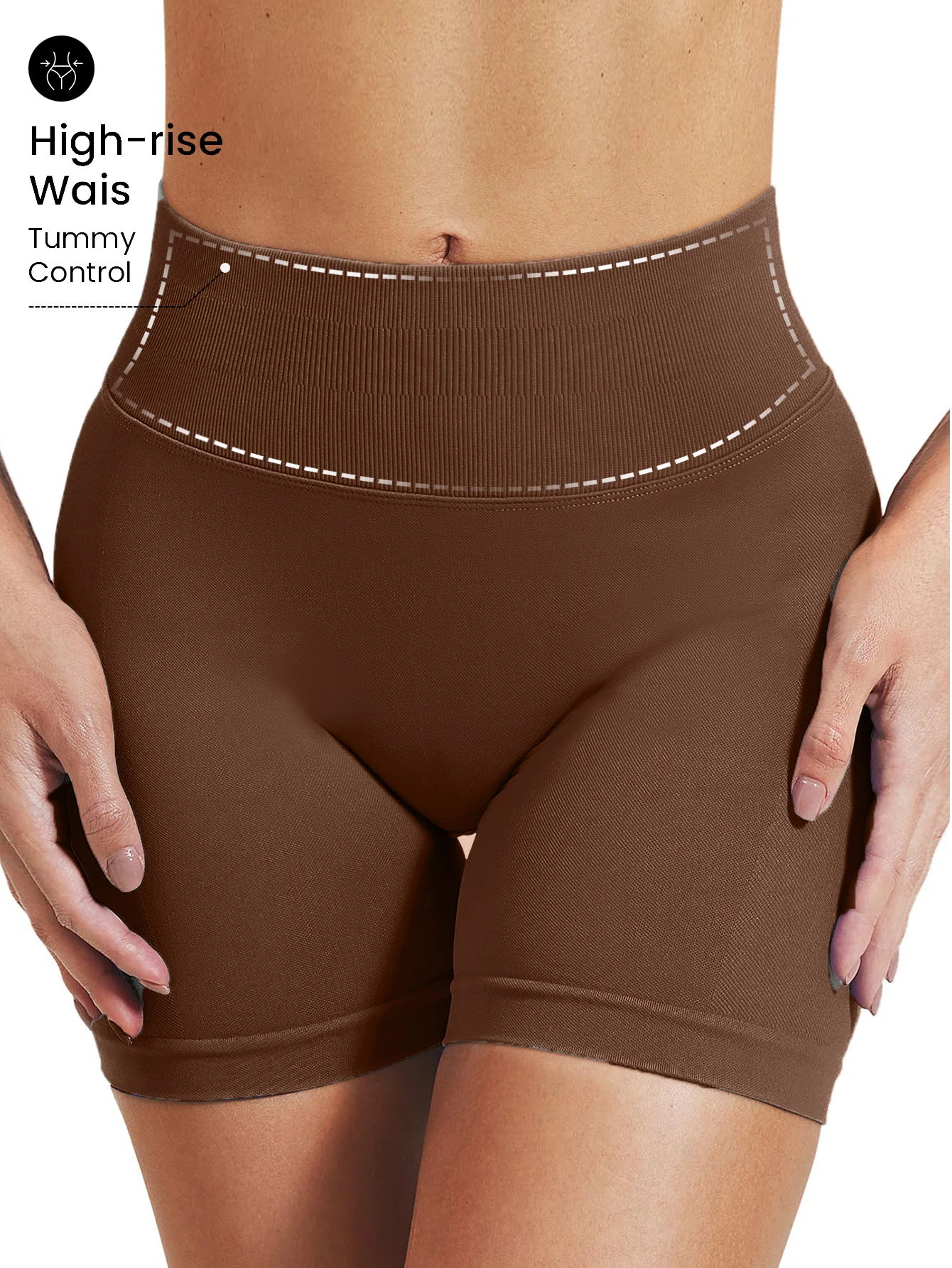 High stretch hip lifting fitness yoga shorts with peach hips and no awkward lines, Pilates medium intensity training shorts