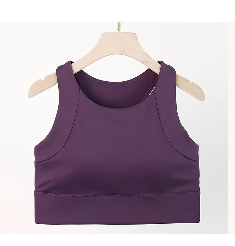 High Strength Anti-shock Sports Crop Tops Women Built-in Pads Yoga Vest High Impact Fitness Running Gym Bras