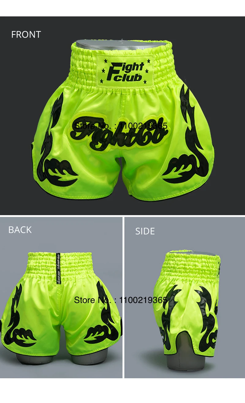Muay Thai Shorts 2025 New Kick Boxing Shorts Men Women Kids Retro Martial Arts Thaiboxing Kickboxing Cage Fighting Workout Pants