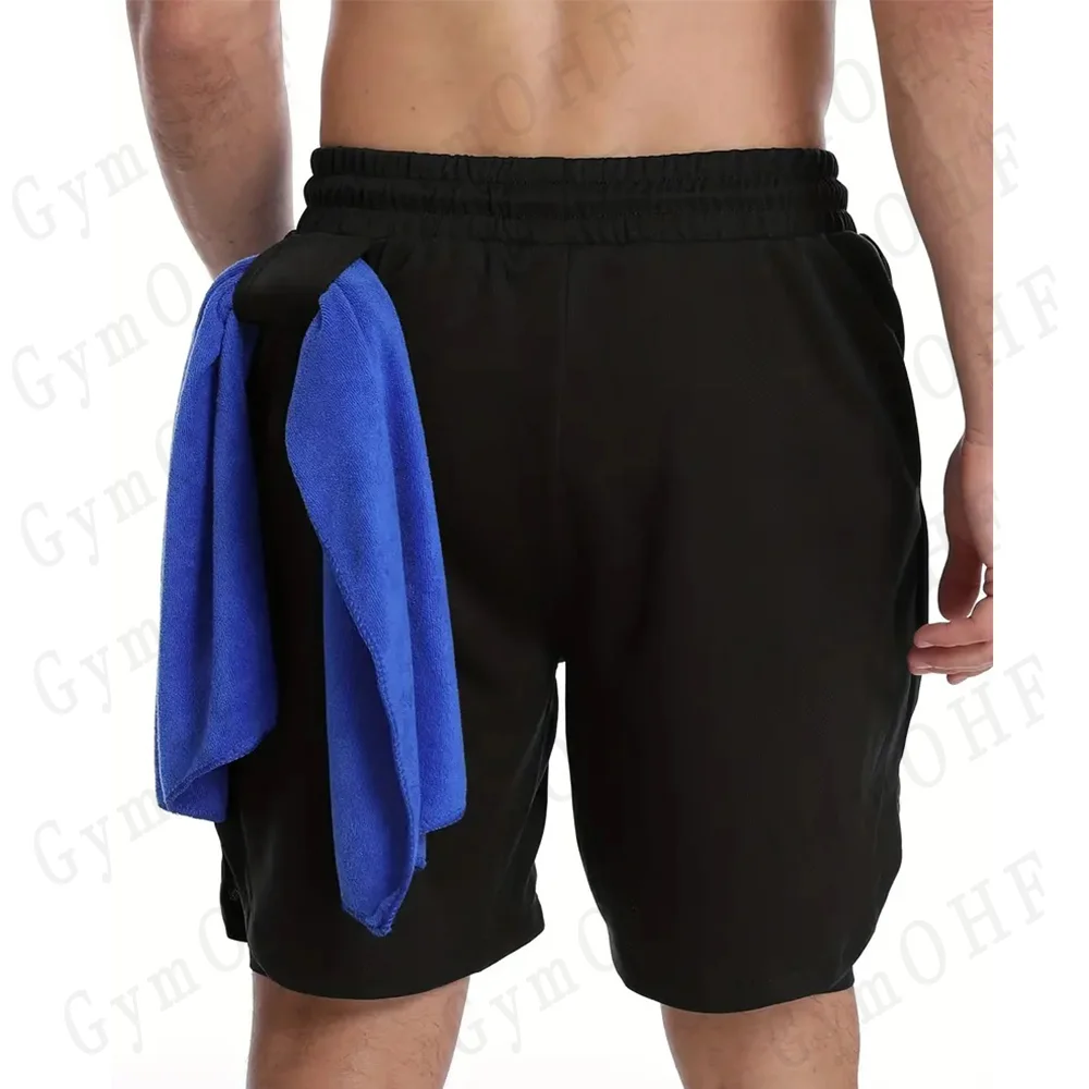 Men's Sports Shorts With Solid Color High Elasticity Breathable Sweat Absorption Heat Dissipation Running Bodybuilding Leggings