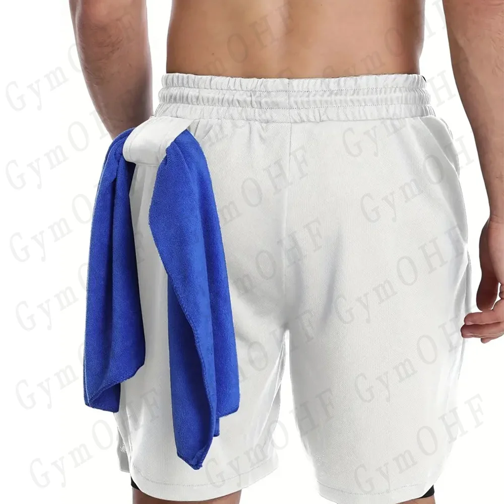 Men's Sports Shorts With Solid Color High Elasticity Breathable Sweat Absorption Heat Dissipation Running Bodybuilding Leggings