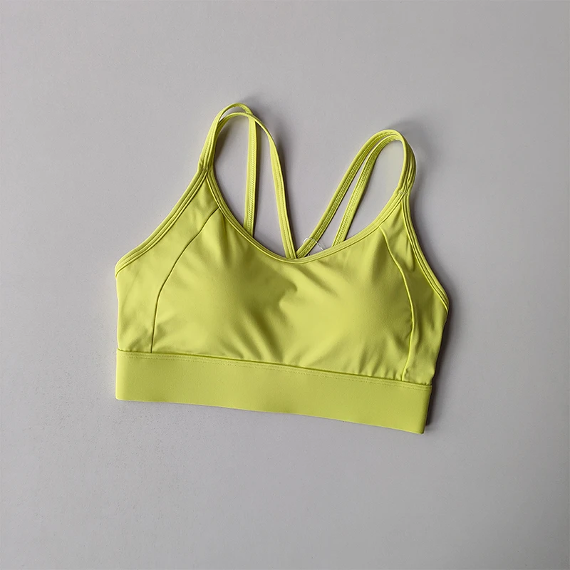 Contrasting Sports Underwear High-intensity Fitness Running Shock-proof Bra Integrated Style Anti-sagging Vest Fitness Bra