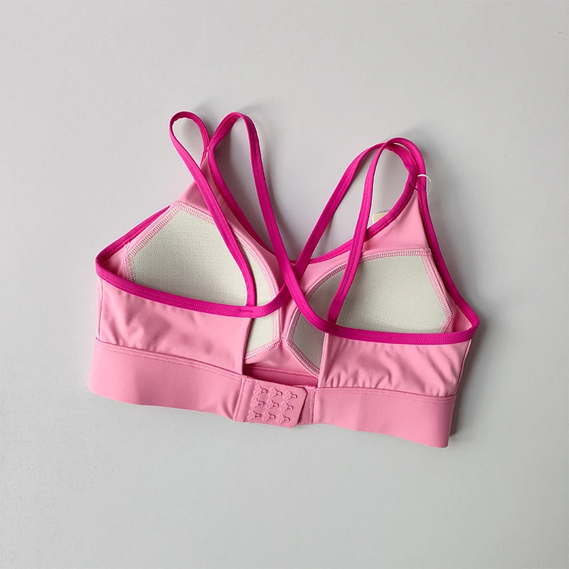 Contrasting Sports Underwear High-intensity Fitness Running Shock-proof Bra Integrated Style Anti-sagging Vest Fitness Bra
