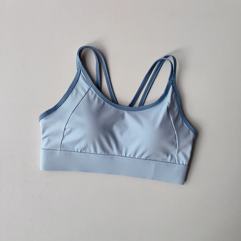 Contrasting Sports Underwear High-intensity Fitness Running Shock-proof Bra Integrated Style Anti-sagging Vest Fitness Bra