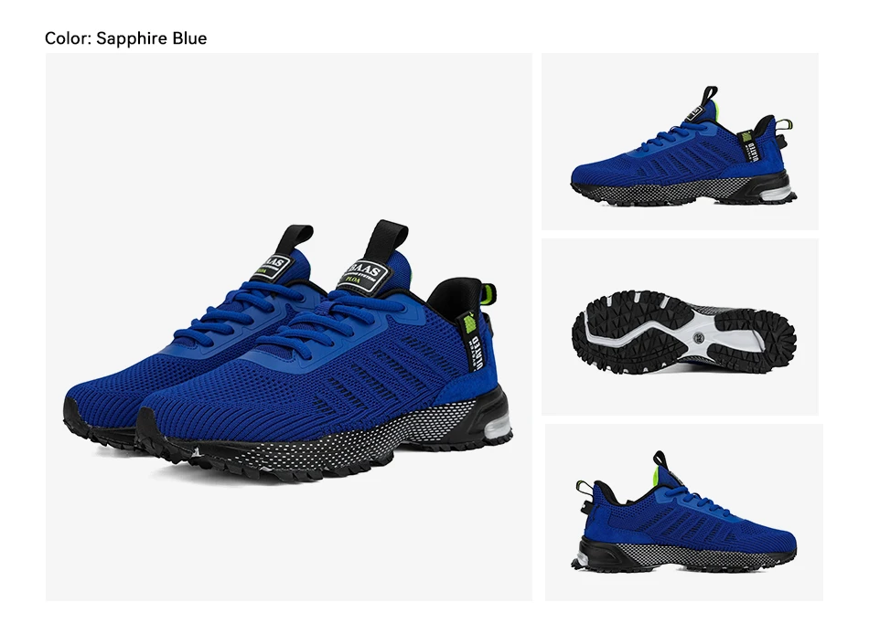 Baasploa Men Sneakers Outdoor Casual Lightweight Breathable Tennis Shoes Male Fashion Designer Mesh Professional Running Shoes