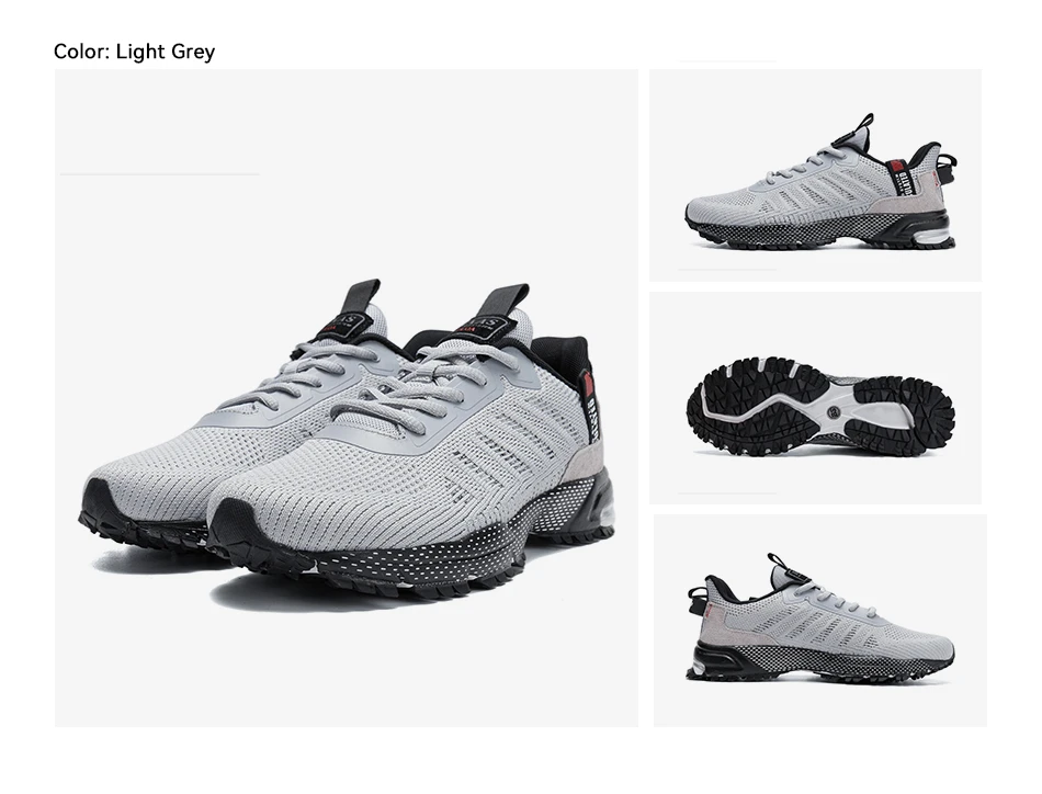 Baasploa Men Sneakers Outdoor Casual Lightweight Breathable Tennis Shoes Male Fashion Designer Mesh Professional Running Shoes