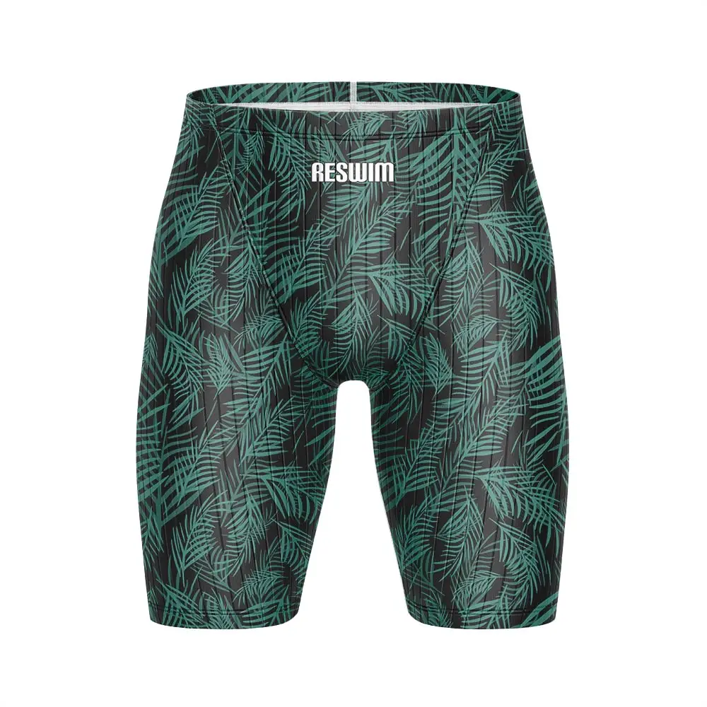 Summer Men's Pro Swim Jammer Athletic Practice Knee-Length Swimsuit Short New Swimming Trunks Beach Tights Shorts Surf Pants
