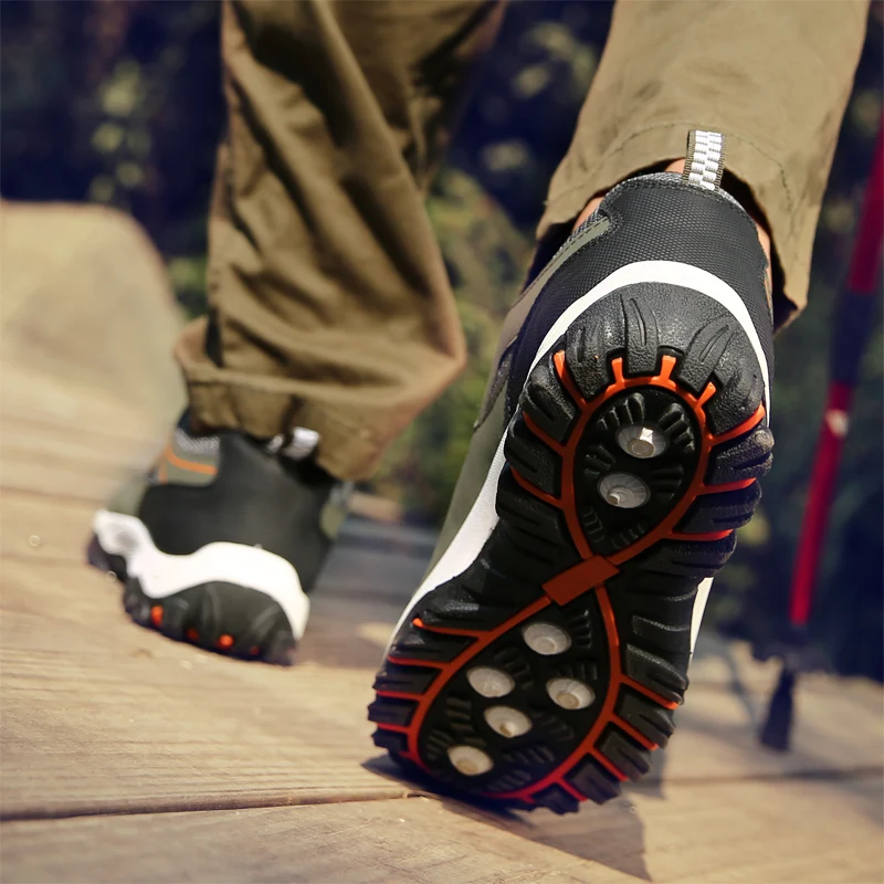 Autumn And Winter Models, Men's Waterproof Hiking Shoes, Outdoor PU Leather Sports Shoes, Wear-Resistant, Walking, Tactical