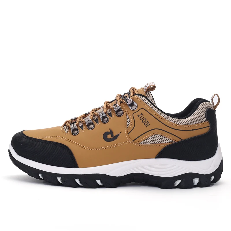 Autumn And Winter Models, Men's Waterproof Hiking Shoes, Outdoor PU Leather Sports Shoes, Wear-Resistant, Walking, Tactical