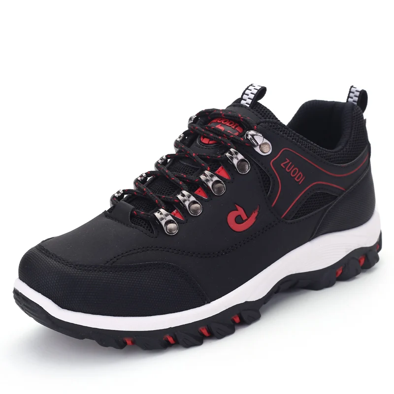 Autumn And Winter Models, Men's Waterproof Hiking Shoes, Outdoor PU Leather Sports Shoes, Wear-Resistant, Walking, Tactical