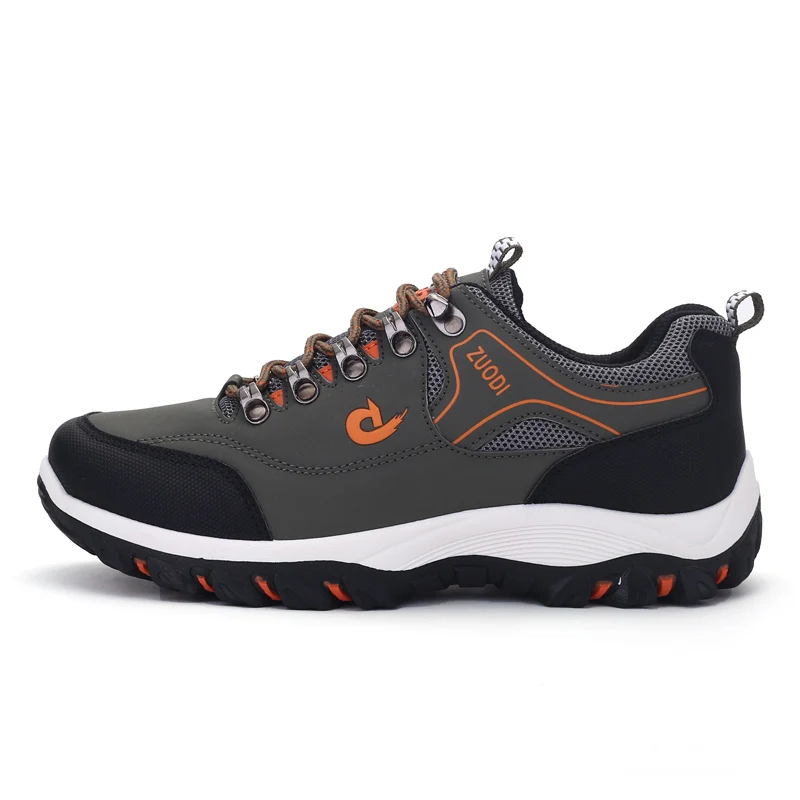 Autumn And Winter Models, Men's Waterproof Hiking Shoes, Outdoor PU Leather Sports Shoes, Wear-Resistant, Walking, Tactical