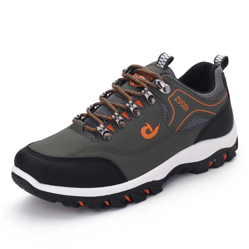 Autumn And Winter Models, Men's Waterproof Hiking Shoes, Outdoor PU Leather Sports Shoes, Wear-Resistant, Walking, Tactical