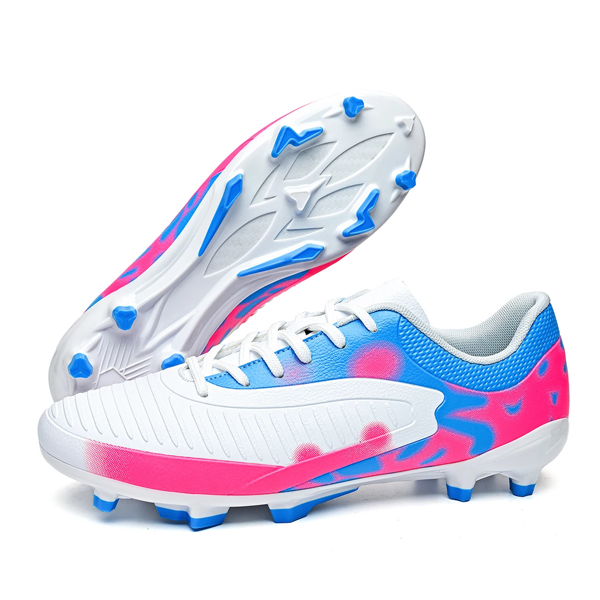 Upgraded Wear Resistant AG FG Football Shoes Skin-friendly PU Fabric Hard TPU Stud Stable Support Outdoor Natural Grass Sports