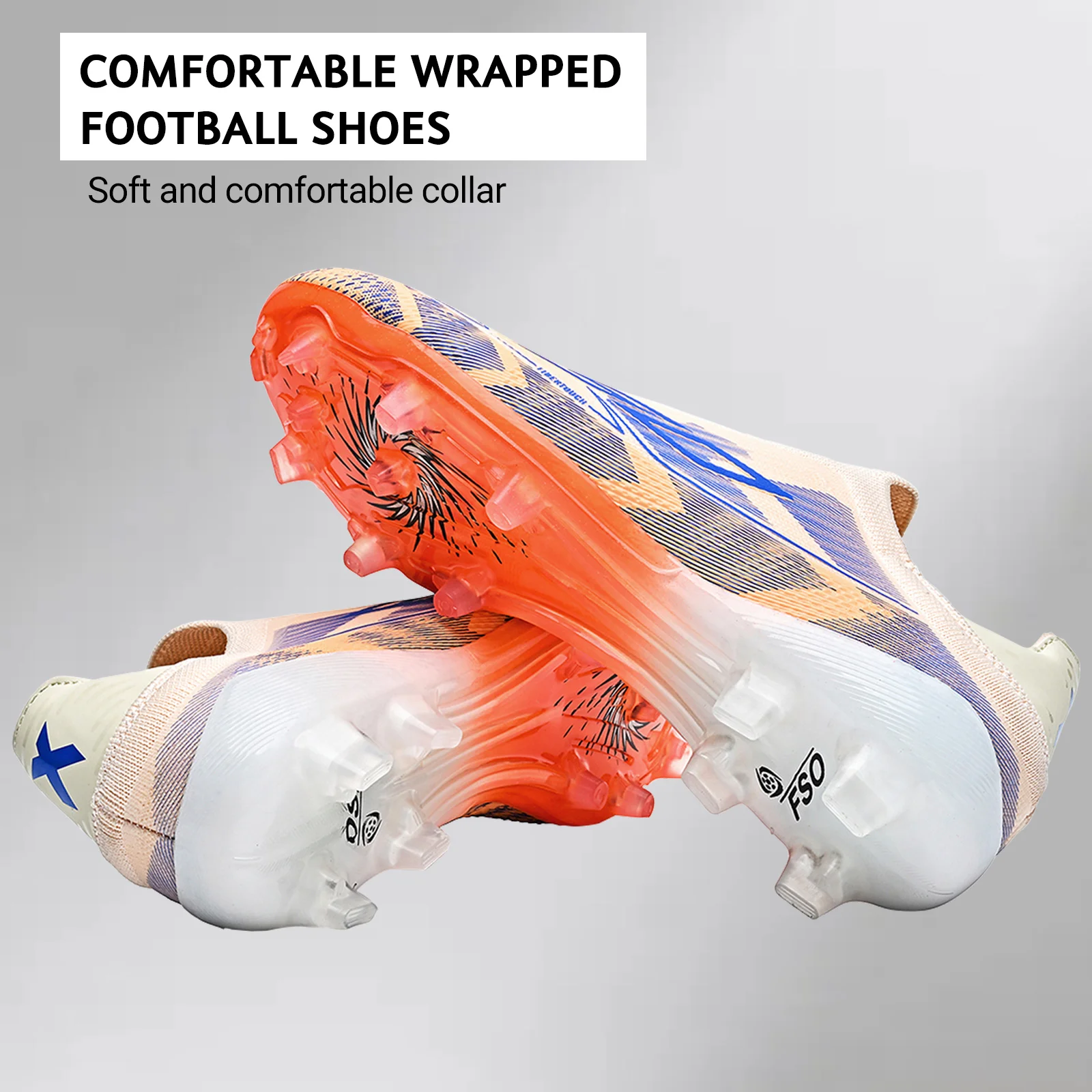 Upgraded Wear Resistant AG FG Football Shoes Skin-friendly PU Fabric Hard TPU Stud Stable Support Outdoor Natural Grass Sports
