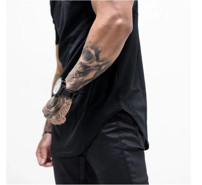 Men's Running Sport T-Shirt Breathable Summer Shirt Muscle Guys Fashion Cotton Patchwork Mesh Clothing Gym Bodybuilding Fitness