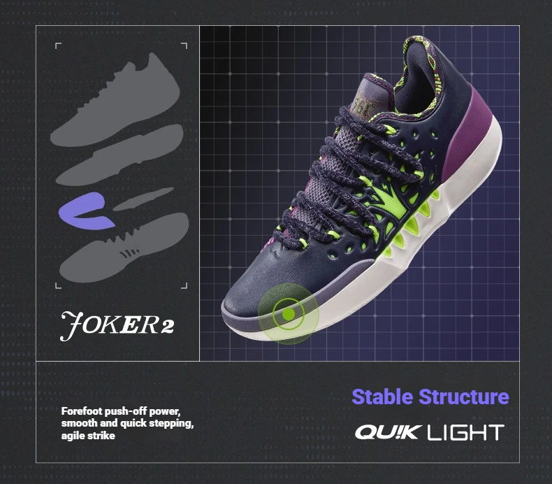 361 ° Joker 2 Low Men Basketball Shoes New Trendy Chic Breathable Shock-Absorbing Wear-resistant Male Sneakers 672611110
