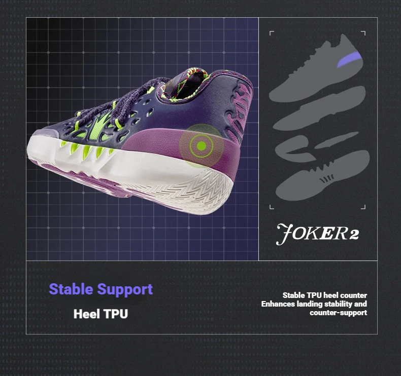 361 ° Joker 2 Low Men Basketball Shoes New Trendy Chic Breathable Shock-Absorbing Wear-resistant Male Sneakers 672611110