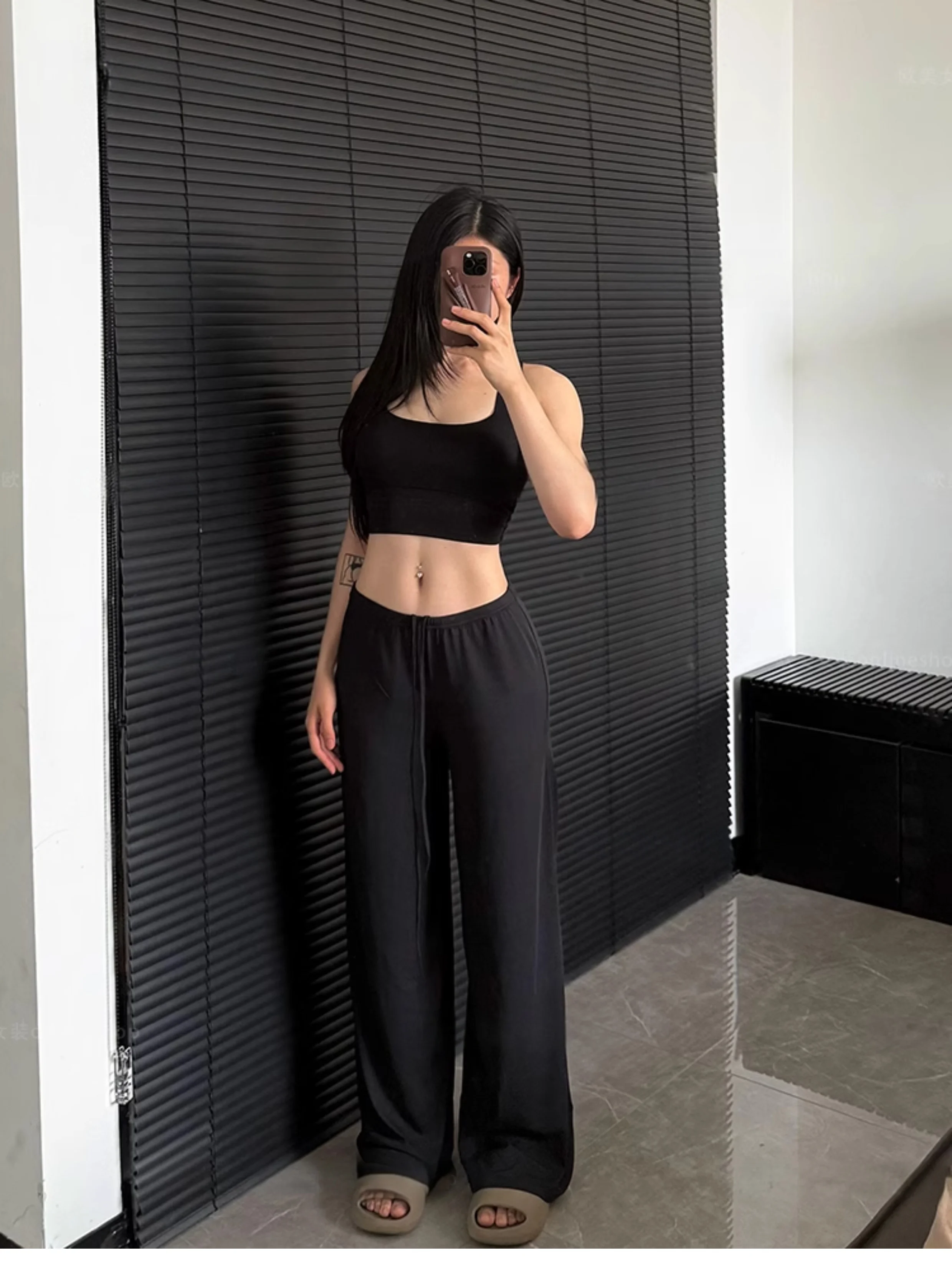 Ctenkevet-High Waist Wide-Leg Yoga Joggers for Women, Female Casual Tracksuit Bottoms, Straight Outdoor Baggy Sweatpants, Autumn