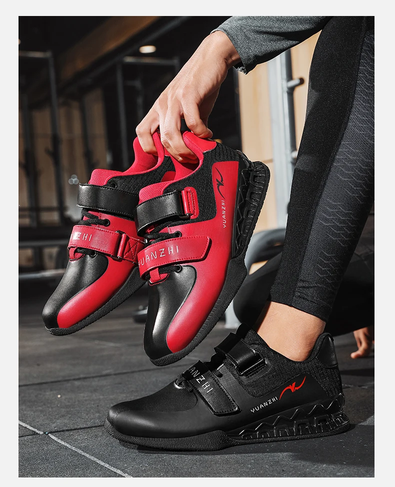 Men Weightlifting Squat Original Deadlift Professional Shoes Non Slip Sneakers Training Sports Fitness Gym Weightlifting Shoes