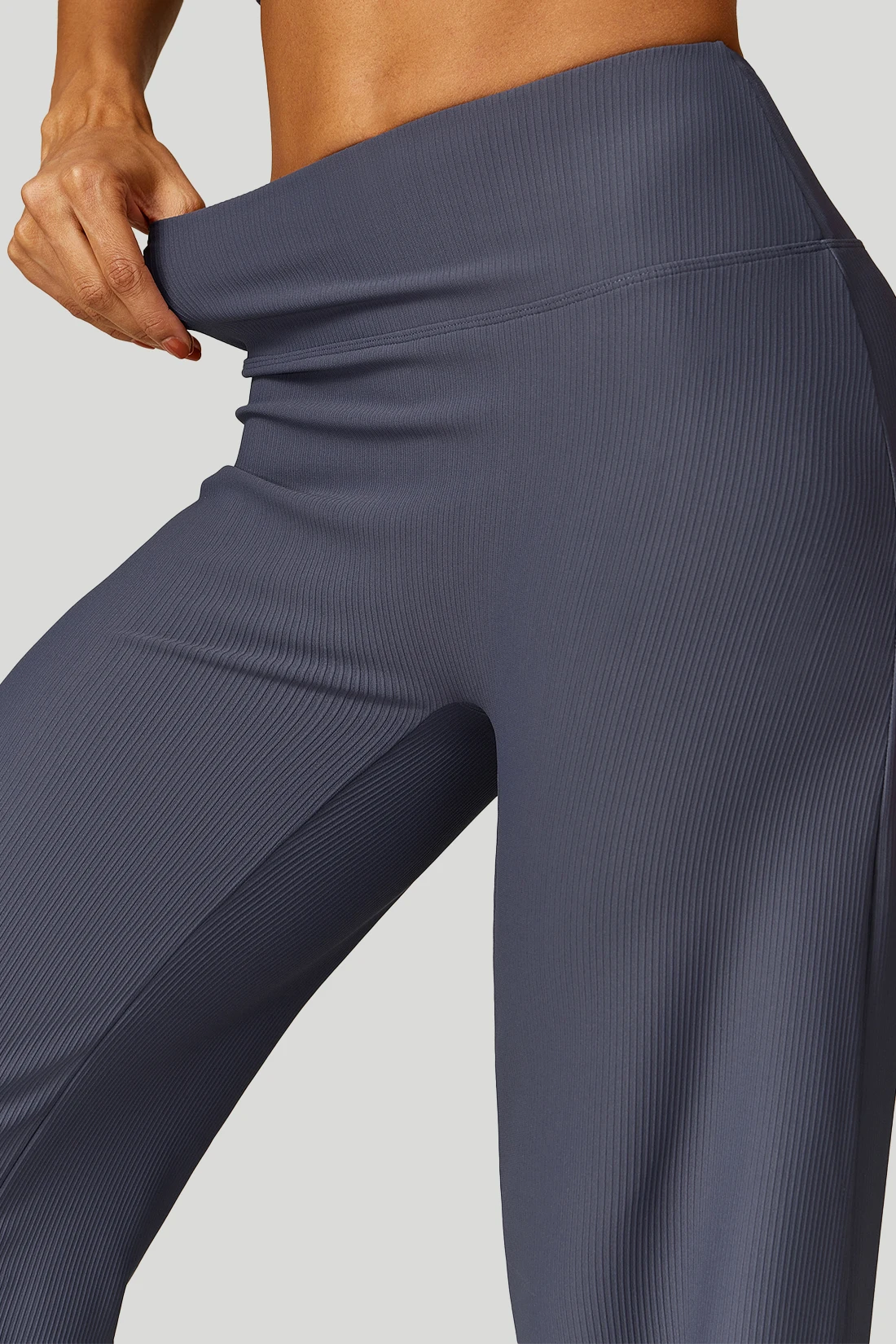 Women Wide-leg Yoga Pants High Waist Stretchy Solid Color Leggings Running Workout Casual Sports Straight-Leg Pants Femme
