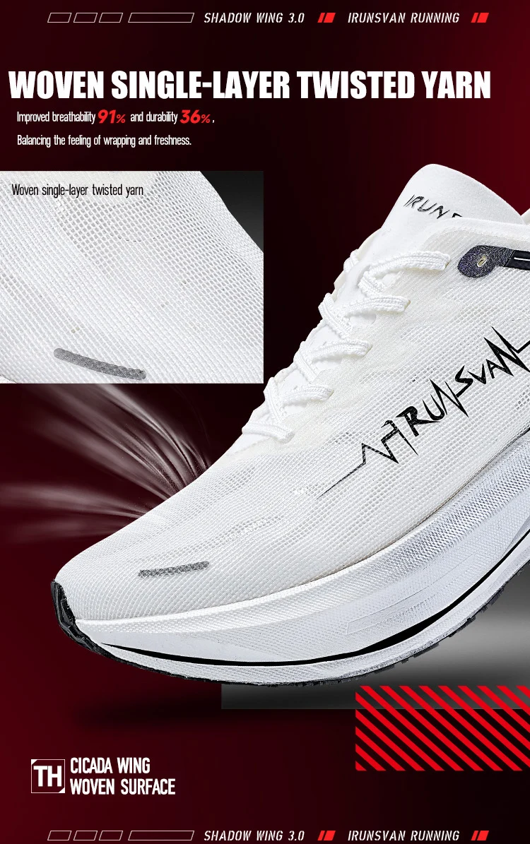 IRUNSVAN Carbon Plate Sports Shoes Are Exclusively Designed for Mass and Advanced Runners to Run Marathons Unisex 13125