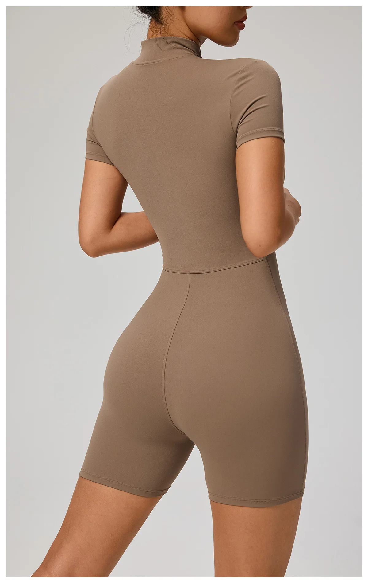New Zipper Jumpsuit Women Short Sleeves Clothing Sportswear Woman Gym Yoga Sport Sets Nylon Workout Sets Women Tracksuit