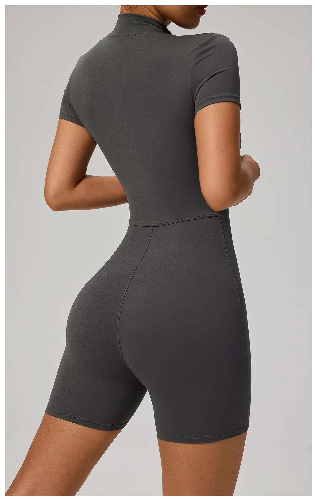 New Zipper Jumpsuit Women Short Sleeves Clothing Sportswear Woman Gym Yoga Sport Sets Nylon Workout Sets Women Tracksuit