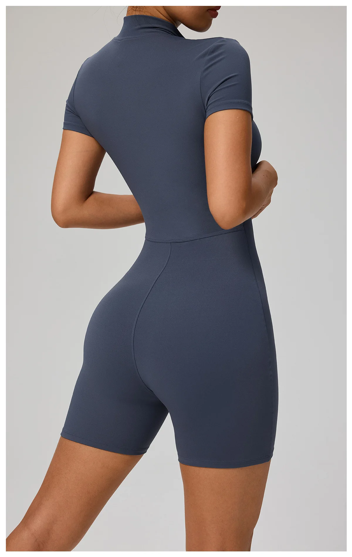 New Zipper Jumpsuit Women Short Sleeves Clothing Sportswear Woman Gym Yoga Sport Sets Nylon Workout Sets Women Tracksuit