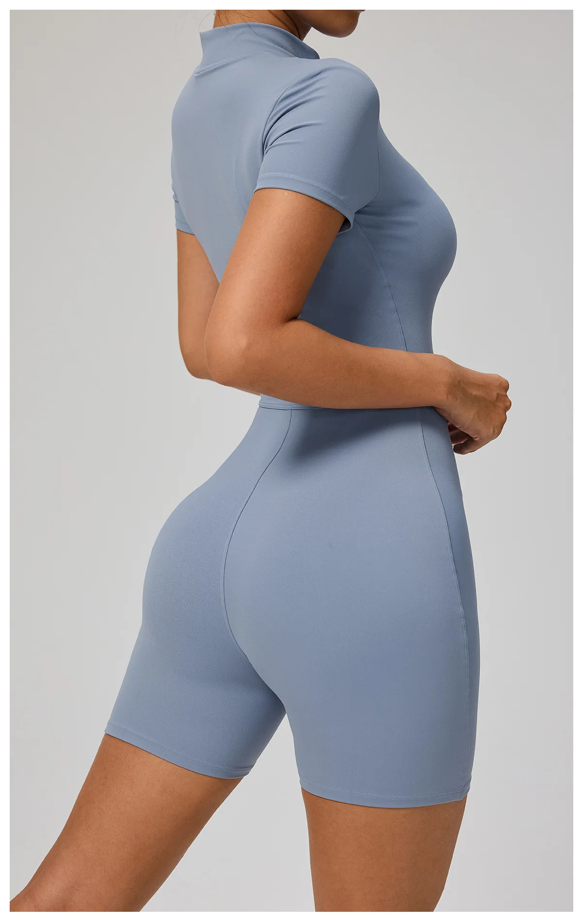 New Zipper Jumpsuit Women Short Sleeves Clothing Sportswear Woman Gym Yoga Sport Sets Nylon Workout Sets Women Tracksuit