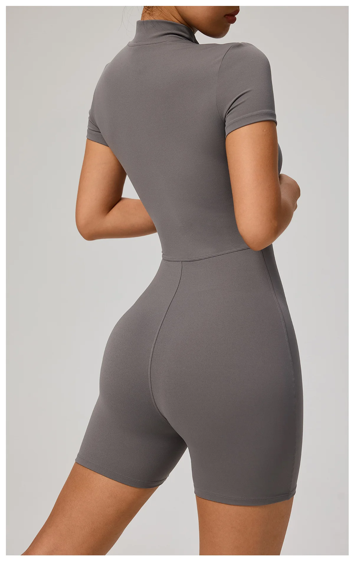 New Zipper Jumpsuit Women Short Sleeves Clothing Sportswear Woman Gym Yoga Sport Sets Nylon Workout Sets Women Tracksuit
