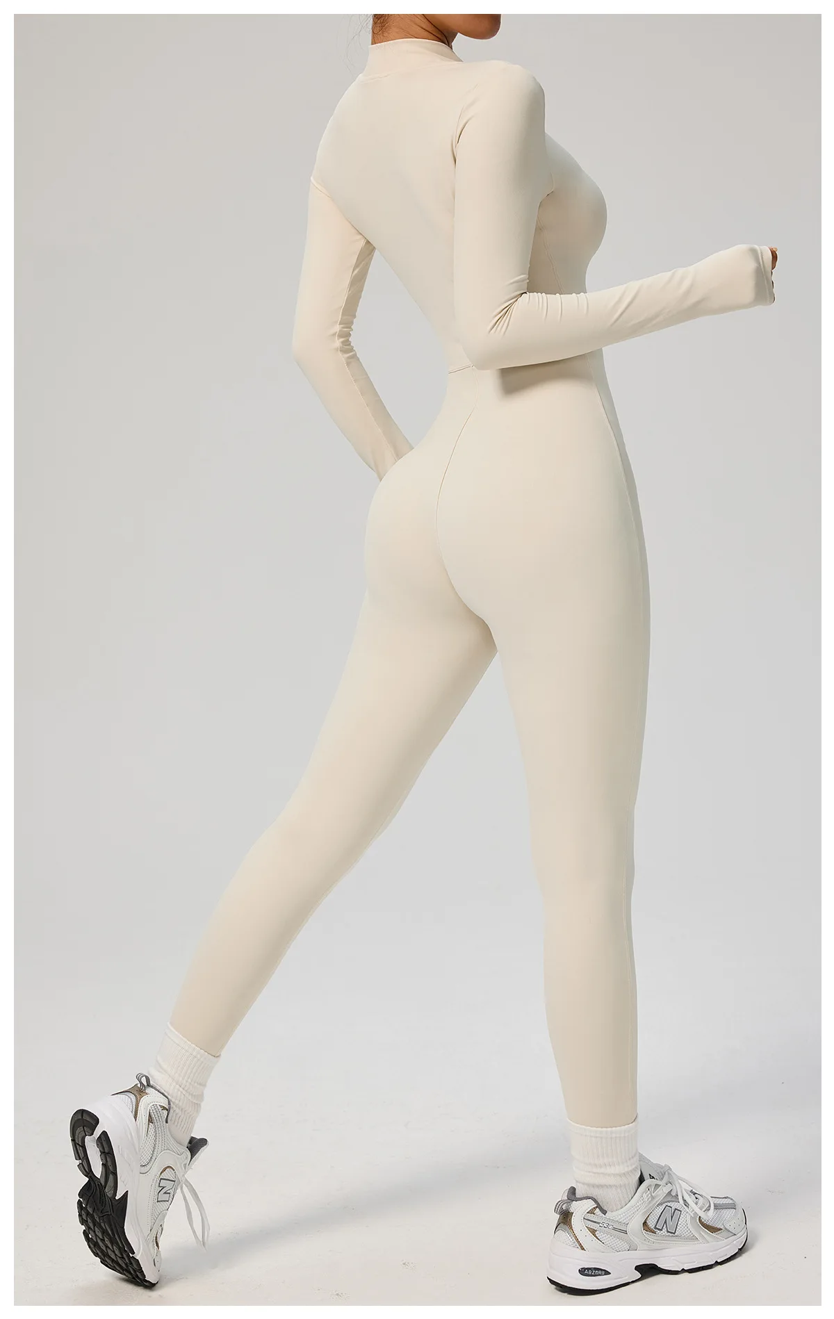 SOISOU Zipper Jumpsuit Women Quick Dry Clothing Sportswear Woman Gym Yoga Sport Sets Spandex Nylon Workout Sets Women Tracksuit