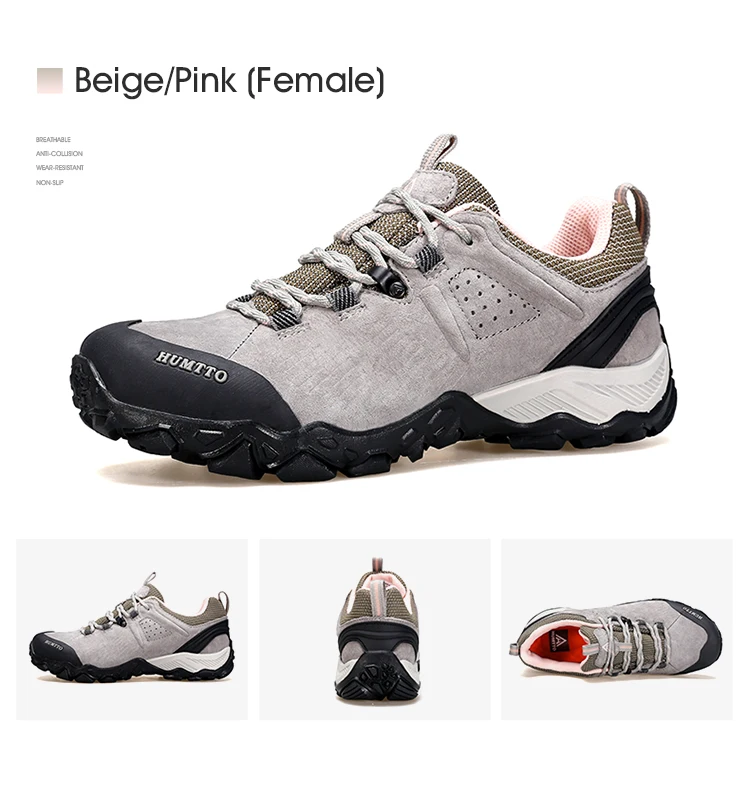 HUMTTO Waterproof Shoes for Men Hiking Shoes Leather Mens Sports Luxury Designer Outdoor Climbing Trekking Walking Sneakers Man