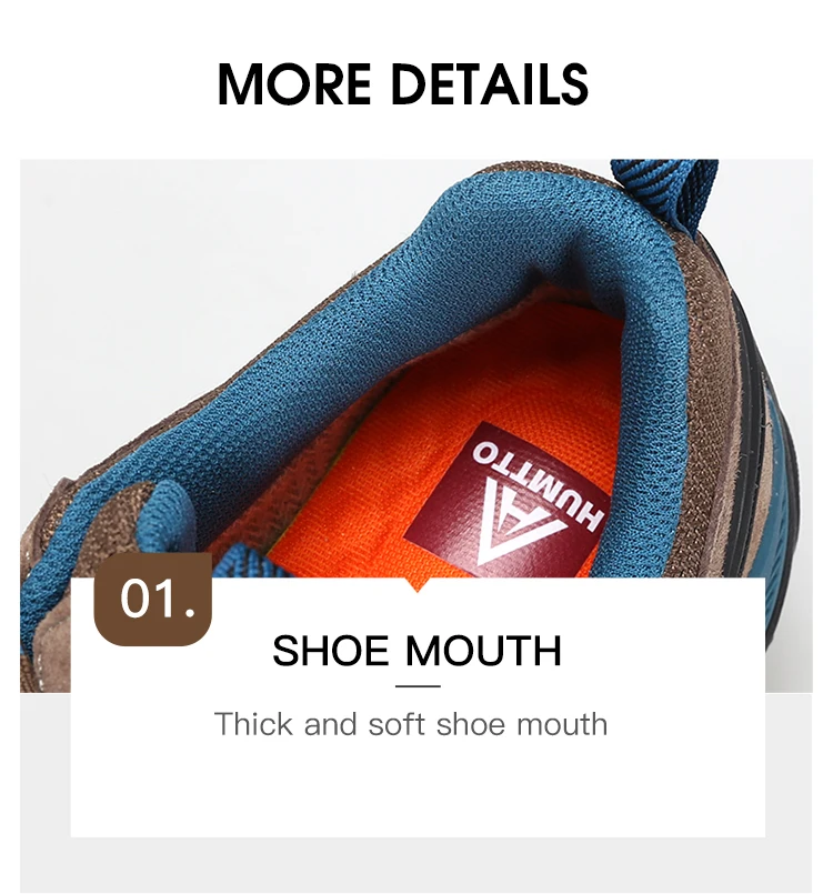 HUMTTO Waterproof Shoes for Men Hiking Shoes Leather Mens Sports Luxury Designer Outdoor Climbing Trekking Walking Sneakers Man