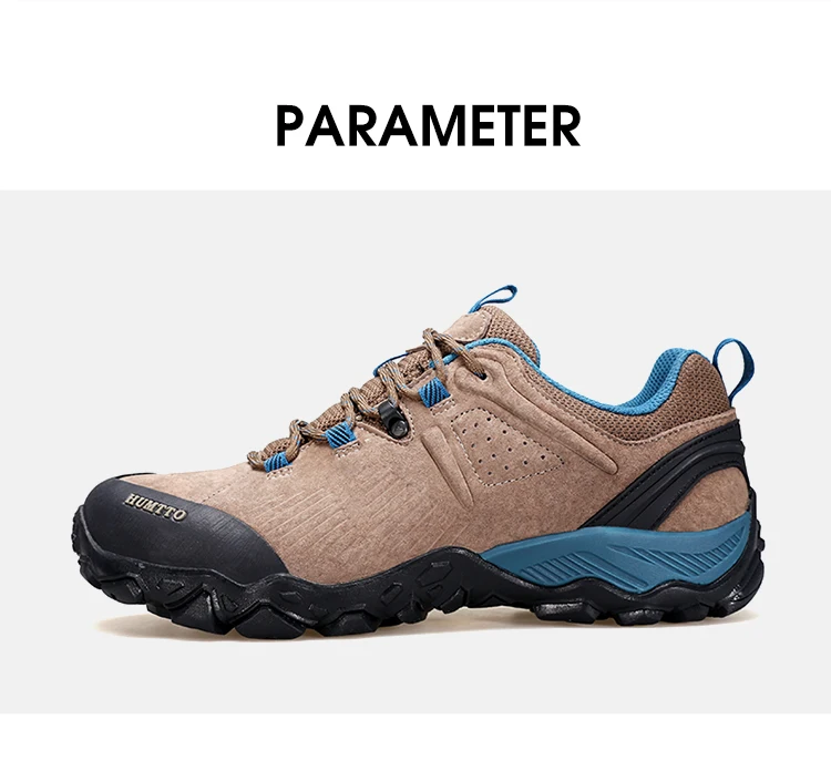 HUMTTO Waterproof Shoes for Men Hiking Shoes Leather Mens Sports Luxury Designer Outdoor Climbing Trekking Walking Sneakers Man